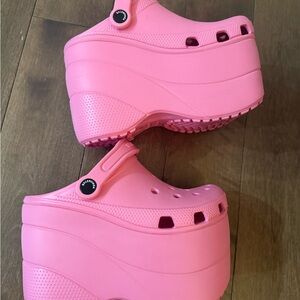 Balenciaga Pink Platform Mules